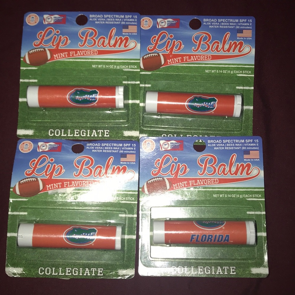 Lot of 4 Florida Gators Lip Balms